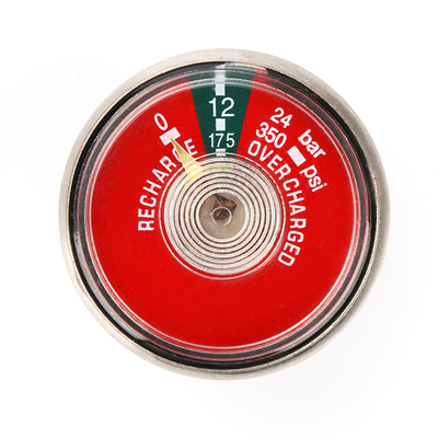 Factory price affordable brass/steel/plastic fire extinguisher pressure gauge npt1/8 for water fire extinguisher